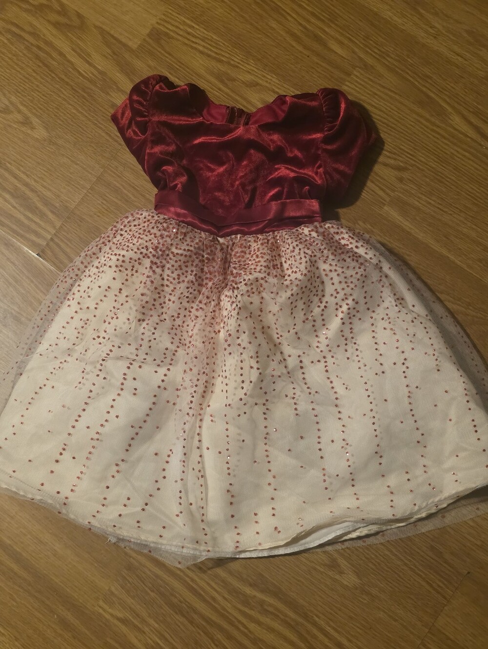 Rare Editions Velvet Bodice Dress with Red Accents 2T - Picture 7 of 11